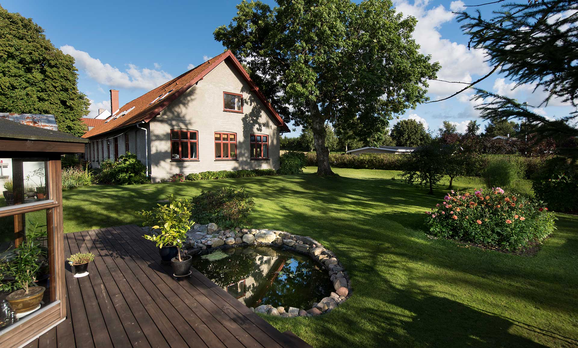 The house seen from the garden