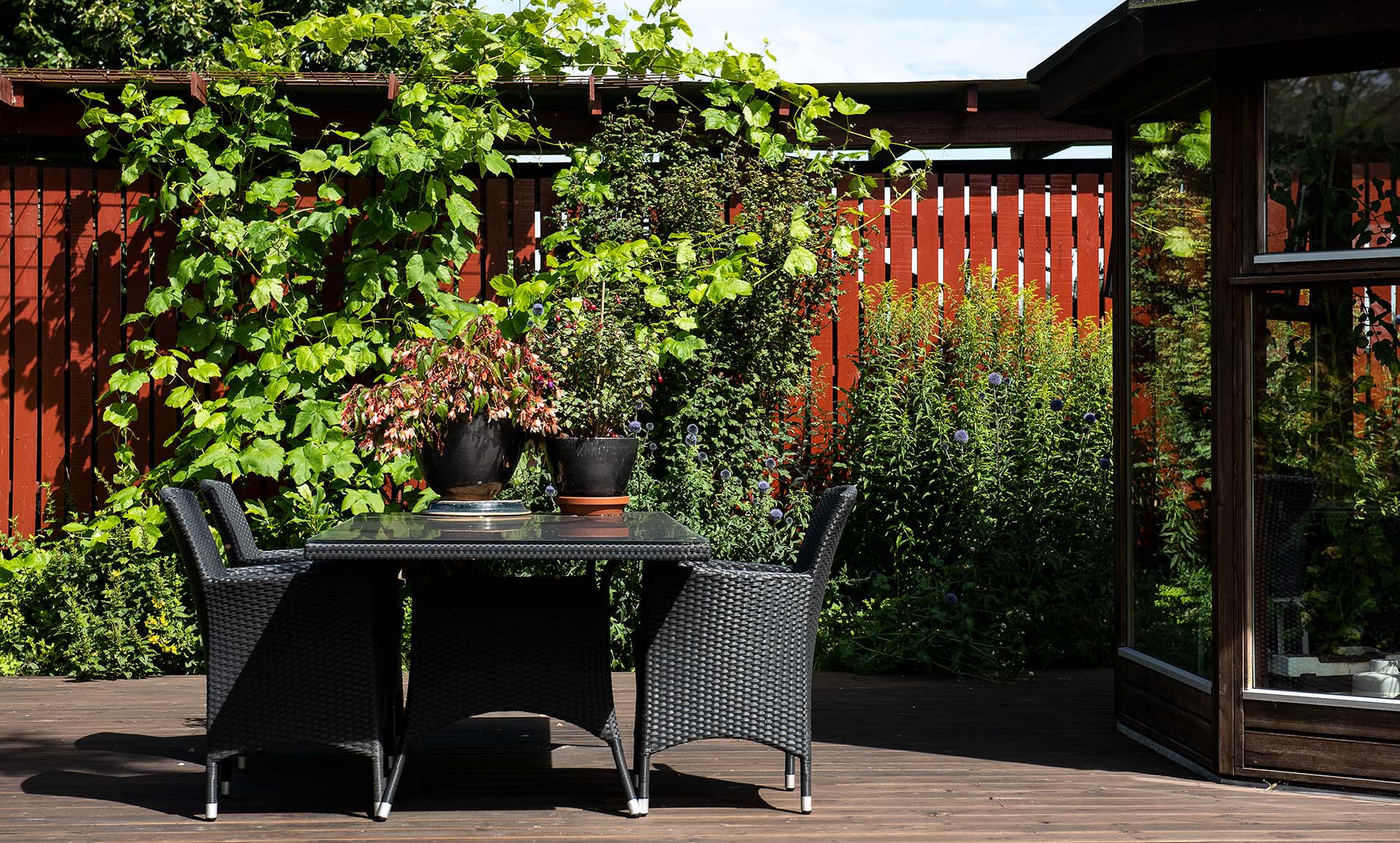 Terrace in the garden